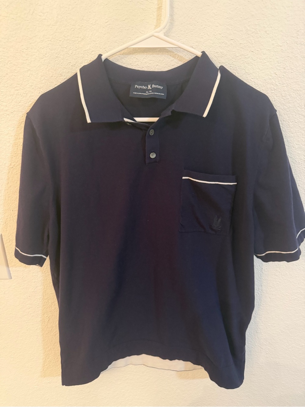 Psycho Bunny Navy Polo with White Trim